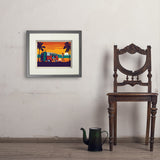 West Coast Surf Van - Art Print, 11x14 / Standard / Gray