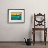 Memphis, TN: River View (Horizontal) - Art Print, 11x14 / Standard / Gray