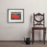 250th Anniversary USA: Commemorative Map - Art Print, 11x14 / Standard / Gray