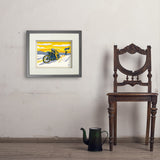 Salt Flat Motorcycle Racer - Art Print, 11x14 / Standard / Gray