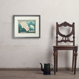 Map of Glacier National Park - Art Print, 11x14 / Standard / Gray