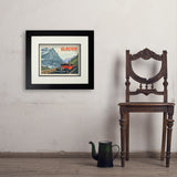 Glacier National Park: Going To The Sun Road (Horizontal) - Art Print, 11x14 / Deluxe / Black