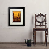 Saguaro National Park - Art Print, 11x14 / Deluxe / Black