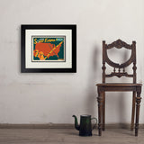2024 Total Solar Eclipse Map - Art Print, 11x14 / Deluxe / Black