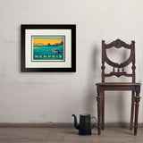 Memphis, TN: River View (Horizontal) - Art Print, 11x14 / Deluxe / Black