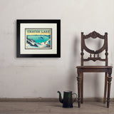 Crater Lake National Park: Winter Fox (Horizontal) - Art Print, 11x14 / Deluxe / Black