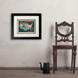 2024 Cicada Invasion Map - Art Print, 11x14 / Deluxe / Black