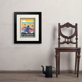Florida: Sea Turtle Hatchling Habitats - Art Print, 11x14 / Deluxe / Black