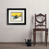 Salt Flat Motorcycle Racer - Art Print, 11x14 / Deluxe / Black