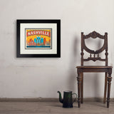 Nashville Landmarks (Horizontal) - Art Print, 11x14 / Deluxe / Black