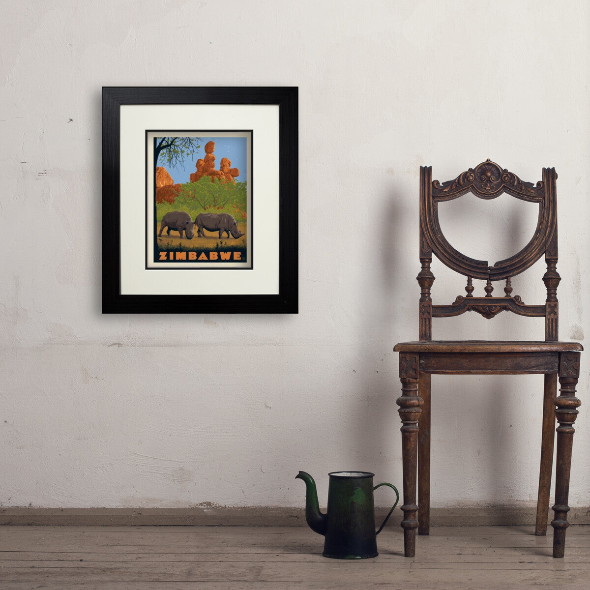 Zimbabwe — Vintage Travel Poster | Art Print – Anderson Design Group