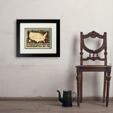 63 National Parks: Map Of USA - Art Print, 11x14 / Deluxe / Black