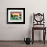 San Antonio, TX: River Walk (Horizontal) - Art Print, 11x14 / Deluxe / Black