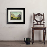 Yosemite National Park: Yosemite Valley (Horizontal) - Art Print, 11x14 / Deluxe / Black
