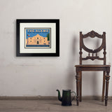 San Antonio, TX: The Alamo (Horizontal) - Art Print, 11x14 / Deluxe / Black