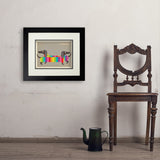 Mod Rainbow Dogs - Art Print, 11x14 / Deluxe / Black