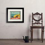 Cicada Invasion: I Survived (Horizontal) - Art Print, 11x14 / Deluxe / Black