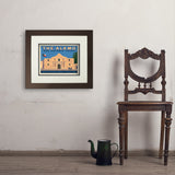 San Antonio, TX: The Alamo (Horizontal) - Art Print, 11x14 / Deluxe / Brown