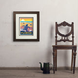 Florida: Sea Turtle Hatchling Habitats - Art Print, 11x14 / Deluxe / Brown