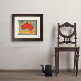 Australia: Explore Down Under Map - Art Print, 11x14 / Deluxe / Brown