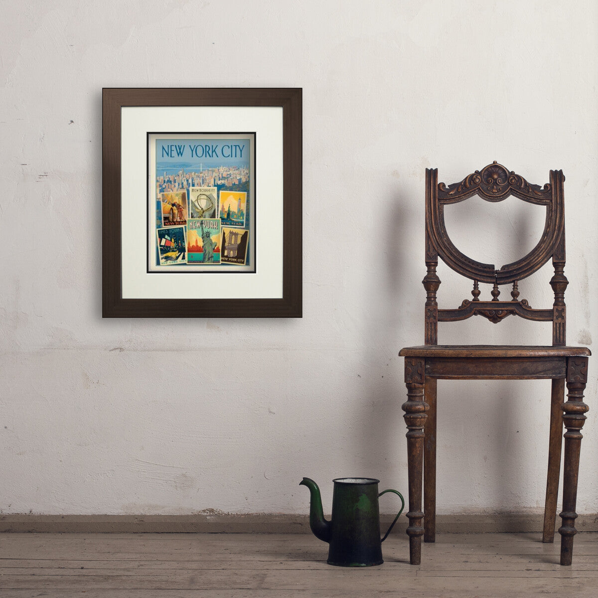 New York City: Multi-Image Collage Print — Vintage Travel Poster