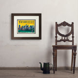 Nashville Sunset Skyline (Horizontal) - Art Print, 11x14 / Deluxe / Brown