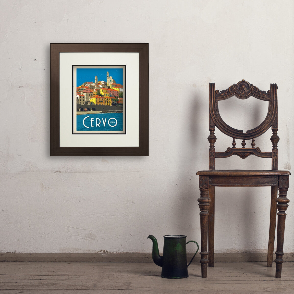 Italy: Cervo — Vintage Travel Poster | Art Print – Anderson Design
