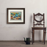 Mythical Creatures From Around The World Collage - Art Print, 11x14 / Deluxe / Brown