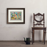 50-State Collage (Horizontal) - Art Print, 11x14 / Deluxe / Brown