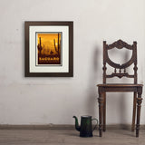 Saguaro National Park - Art Print, 11x14 / Deluxe / Brown