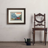 Glacier National Park: Going To The Sun Road (Horizontal) - Art Print, 11x14 / Deluxe / Brown