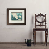 Map of Glacier National Park - Art Print, 11x14 / Deluxe / Brown