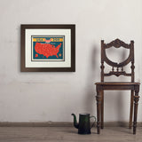 250th Anniversary USA: Commemorative Map - Art Print, 11x14 / Deluxe / Brown