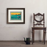Memphis, TN: River View (Horizontal) - Art Print, 11x14 / Deluxe / Brown