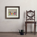 Mod Rainbow Dogs - Art Print, 11x14 / Deluxe / Brown