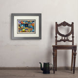 Space Travel Collage (Horizontal) - Art Print, 11x14 / Deluxe / Gray