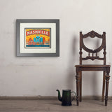 Nashville Landmarks (Horizontal) - Art Print, 11x14 / Deluxe / Gray
