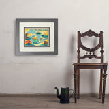 Great Lakes: Horizontal Map - Art Print, 11x14 / Deluxe / Gray