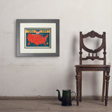 250th Anniversary USA: Commemorative Map - Art Print, 11x14 / Deluxe / Gray