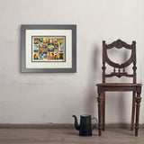 Dog Lover's Collage (Horizontal) - Art Print, 11x14 / Deluxe / Gray