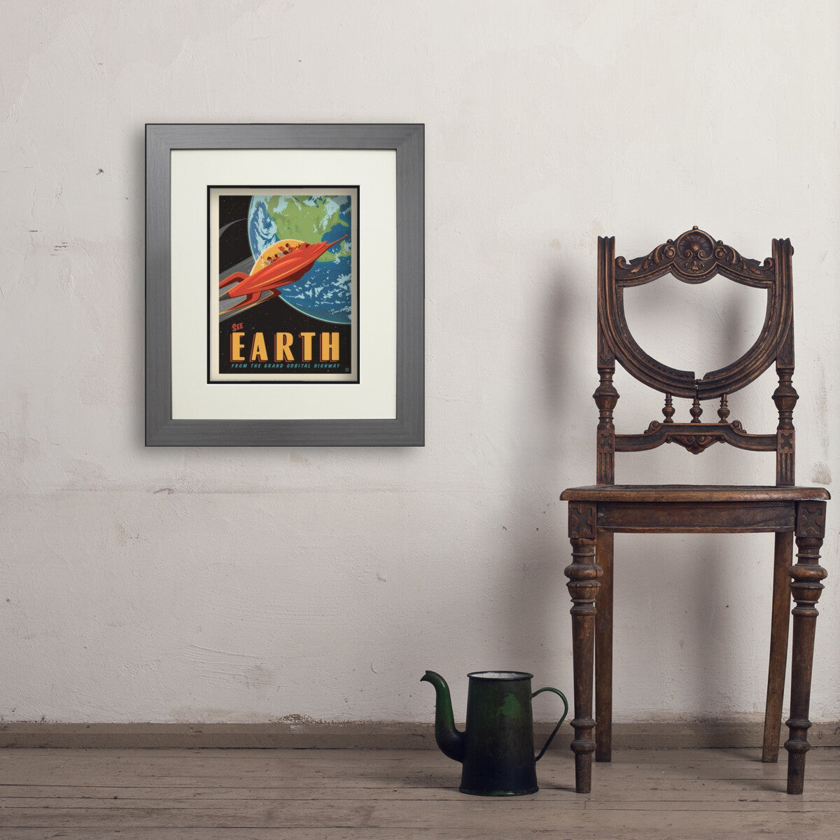 Earth: From The Grand Orbital Highway — Space Travel Poster | Art