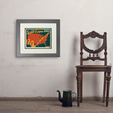 2024 Total Solar Eclipse Map - Art Print, 11x14 / Deluxe / Gray