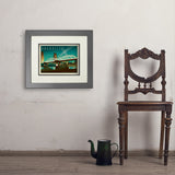 Nashville Skyline: Pedestrian Bridge, Horizontal - Art Print, 11x14 / Deluxe / Gray