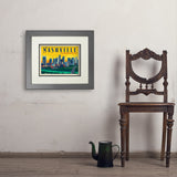 Nashville Sunset Skyline (Horizontal) - Art Print, 11x14 / Deluxe / Gray