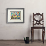 50-State Collage (Horizontal) - Art Print, 11x14 / Deluxe / Gray