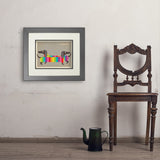 Mod Rainbow Dogs - Art Print, 11x14 / Deluxe / Gray