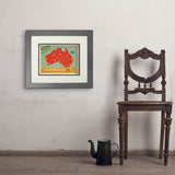 Australia: Explore Down Under Map - Art Print, 11x14 / Deluxe / Gray