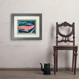 Memphis, TN: Pink Caddy (Horizontal) - Art Print, 11x14 / Deluxe / Gray