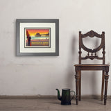 Huntington Beach, California - Art Print, 11x14 / Deluxe / Gray