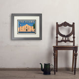 San Antonio, TX: The Alamo (Horizontal) - Art Print, 11x14 / Deluxe / Gray